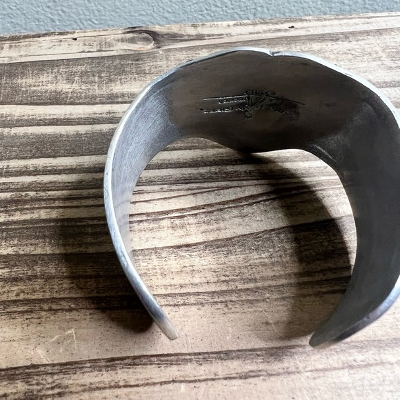 Horse Lady Gifts Heart Cuff Bracelet Pewter Adjustable Handmade USA - Picture 2 of 5